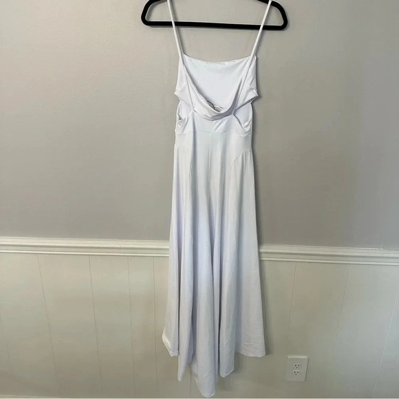 NWT Susana Monaco Spaghetti Strap Cut Out Back Hi Low Maxi Dress in Sugar Sz XS - Picture 9 of 9